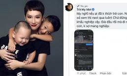 Thấy con trai nhỏ bị chê 'ngu' vì vô tình cầm cọ bồn cầu chải đầu cho anh trai, Trà My Idol có ngay phản ứng cực gắt