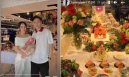 Con gái đại gia Minh Nhựa làm lễ đầy tháng cho ái nữ, mâm cúng chuẩn gia đình có điều kiện 