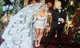 Chị gái Kim Kardashian diện váy ngắn gợi cảm trong lễ cưới với tình trẻ tại Ý