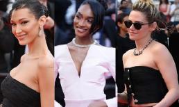Thảm đỏ LHP Cannes 2022 ngày 8: Kristen Stewart diện mốt 'bung cúc áo', Bella Hadid mặc váy quây 'o ép' vòng một đến ngộp thở