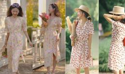 Phụ nữ tuổi 30-40, đừng bỏ qua 'đầm in họa tiết + giày cao gót bản nhỏ', thanh lịch và lãng mạn