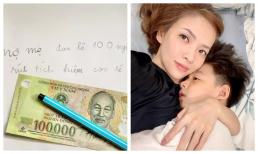 Con trai Đan Lê viết giấy vay tiền mẹ để mua món đồ chơi yêu thích, nữ MC tiết lộ lí do khiến ai cũng phục