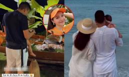 Phanh Lee khoe khoảnh khắc ông xã doanh nhân chu đáo vừa bế con gái vừa lấy thức ăn, đúng chuẩn ông bố của năm!