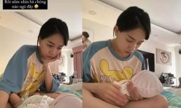 Lộ ảnh con gái Minh Nhựa mặt phờ phạc khi chăm con, mẹ bỉm sữa đều thấu hiểu