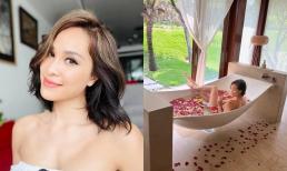 MC Phương Mai gây choáng khi tung ảnh không mảnh vải uốn éo khoe dáng trong bồn tắm, độ táo bạo đúng là khó ai bằng! 