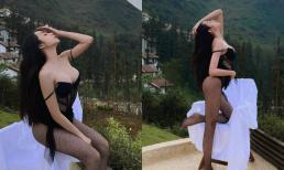 Lương Mỹ Kỳ khoe vòng một căng tràn ra ngoài, tạo dáng uốn éo mà dân tình cũng phải ngỡ ngàng