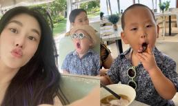 Trà My Idol đưa hai nhóc tỳ đi nghỉ dưỡng, biểu cảm của cậu út được mệnh danh là 'thánh meme' không khiến fans thất vọng