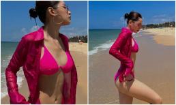 Chi Pu tung ảnh diện bikini 2 mảnh siêu nóng bỏng, khoe đường cong bốc lửa ở bãi biển 