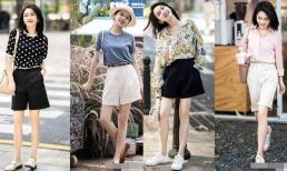Có một cách mặc phổ biến trong hè năm nay là 'áo ngắn + quần đùi', vừa thời trang lại tôn dáng và phù hợp với người thấp bé 