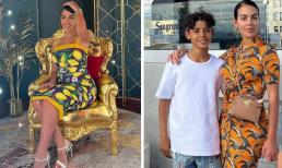 Bạn gái 'Lọ Lem' của Cristiano Ronaldo chơi toàn set đồ họa tiết sặc sỡ giá hàng tỷ đồng sau cú sốc mất con