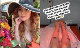 Vợ cũ Bằng Kiều gây lo lắng khi phải châm cứu và chạy điện vì hàng loạt vấn đề đáng quan ngại ở chân 