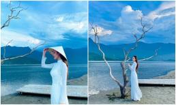 Midu diện áo dài trắng nền nã, khoe nhan sắc mỹ miều khi thả dáng giữa khung cảnh thiên nhiên đẹp mê hồn