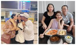 Trương Quỳnh Anh sụt sùi khóc mắt đỏ hoe tiễn đấng sinh thành về Mỹ, chỉ một chi tiết cho thấy tình cảm rất gắn bó