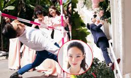 'Tá hỏa' với loạt thử thách cô dâu Minh Hằng đặt ra cho hôn phu, nhìn đến cảnh trèo thang cao vút lại càng sửng sốt