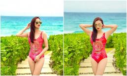 Lã Thanh Huyền khoe hình thể cực gắt với đồ tắm một mảnh, đẳng cấp 'mỹ nhân VTV' đúng là không phải dạng vừa!