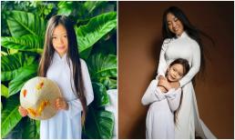 Con gái Đoan Trang xinh nức nở khi mặc áo dài dự lễ tổng kết, câu chuyện phía sau cũng cực đáng yêu 