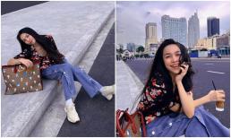 Hiền Thục lên đồ trẻ trung dạo phố nhưng lại để lộ thềm ngực trơ xương kém thu hút  