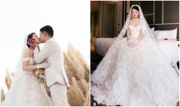 Minh Hằng khoe loạt ảnh hóa cô dâu kiêu sa sau khi kết hôn, tiết lộ cảm xúc của chồng đại gia khi thấy mình diện váy cưới