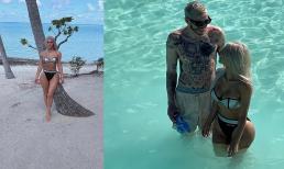 Kim Kardashian mặc bikini khoe thân hình nóng bỏng khi du lịch bên tình trẻ kém 13 tuổi