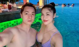 Vợ Đăng Khôi phô thềm ngực căng đầy khi đi du lịch Mũi Né cùng gia đình  