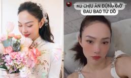 Hậu đám cưới, Minh Hằng than thở vì đau bao tử do không ăn đúng giờ, vẻ mặt buồn bã gây lo lắng