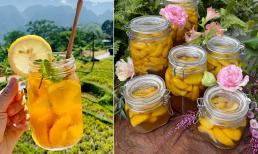 Đang mùa, thử làm đào ngâm giải khát, hương vị thơm ngon, thanh mát 'cuộn trào'