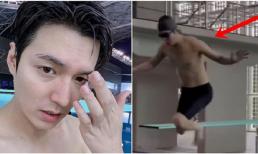 Lee Min Ho 'tấu hài' khi bơi nhưng vẫn khiến netizen rần rần trước thân hình cơ bắp cùng dung mạo ướt át