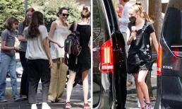 Angelina Jolie đi chơi cùng 3 cô con gái, Shiloh chiếm trọn spotlight vì chiều cao nổi bật