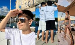 Lâm Chí Dĩnh đưa vợ con đi du lịch, netizen: Nhà toàn cực phẩm, nhìn hai bố con như anh em