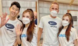 Trang Pháp check-in ở Hàn, khoe ảnh chụp cùng 2 siêu sao bóng đá hàng đầu thế giới Son Heung-min và Harry Kane 