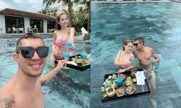 Ngân 98 diện đồ tắm phô phang vòng một chực trào bên Lương Bằng Quang, nam nhạc sĩ còn chia sẻ quan điểm về chuyện nói xấu