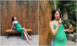 Karen Nguyễn khoe nhan sắc nức nở với bụng bầu 'vượt mặt', vẫn thừa xinh đẹp khi diện đồ ôm sát cơ thể
