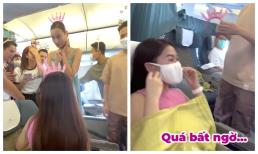 Ngọc Thanh Tâm bị hội bạn đánh úp, tổ chức sinh nhật ngay trên máy bay