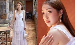 Vợ trẻ của Chi Bảo diện váy trắng tinh hóa công chúa ngọt ngào, độ xinh đẹp lại càng tăng cấp đến mức gây mê 