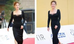 'Mẹ Kim Tan' xuất hiện trên thảm đỏ Rồng Xanh, khoe thềm ngực ở tuổi 55, mặt lộ nếp nhăn vẫn gây thương nhớ