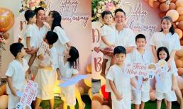 Hải Băng khoe ảnh cả gia đình diện đồ ton sur ton, mừng kỷ niệm 6 năm về chung một nhà