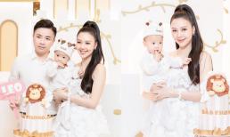 Hot girl Vũ Ngọc Châm tổ chức tiệc thôi nôi hoành tráng cho con, style giấu bầu cực khéo 