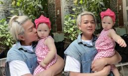 Vũ Hà khoe loạt ảnh ôm ấp và cưng nựng cháu nội, nhóc tì lại giật spotlight của ông với gương mặt xinh như búp bê 