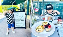 Con trai Đan Trường diện đồ sành điệu như hot boy, còn được mẹ chiều ý đưa đi ăn uống cực sang chảnh 