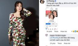 Lê Phương bức xúc khi bị người khác lấy hình ảnh cá nhân và lập kênh giả mạo đưa thông tin sai sự thật về gia đình