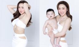 Bà xã Chi Bảo tung ảnh chụp cùng quý tử: Mẹ bỉm đúng chất 'gái một con trông mòn con mắt', nhóc tì quá dễ thương