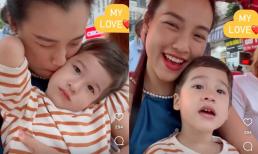 MC Hoàng Oanh khoe clip ôm ấp con trai cưng, cậu bé còn hát hò theo mẹ dễ thương hết nấc