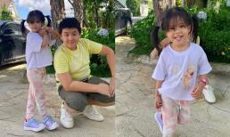 Lê Phương tiếp tục đưa hai con đi chơi hè, lần này là lên rừng, cô út thích đến nỗi 'quẩy hết nấc'