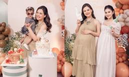 Phanh Lee tổ chức sinh nhật tròn 1 tuổi cho con gái, mẹ bầu đọ sắc cùng dàn người đẹp xinh không chỗ chê