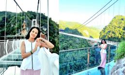 Chị chồng đáng ghét nhất 'Thương ngày nắng về' xả vai, khoe dáng khi chụp ảnh ở cây cầu kính dài nhất thế giới