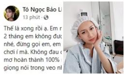 Lynk Lee đăng ảnh trên giường sau ca mổ, tiết lộ đã phẫu thuật chuyển đổi giọng thành công