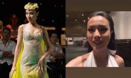 Á hậu Thủy Tiên gặp sự cố trong hậu trường show thời trang, gượng cười tự hứa lần sau đi diễn sẽ kỹ lưỡng hơn