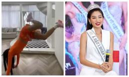Á hậu Thảo Nhi Lê xoạc chân lộn trên không khiến dân tình 'tim đập chân run'