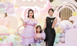 Xuất hiện trong sinh nhật con gái, Á hậu Ngô Trà My dính nghi vấn mang bầu lần 2