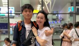Quách Thu Phương tiễn con trai đi du học, nhan sắc nữ diễn viên gây chú ý vì quá trẻ đẹp